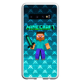 Чехол для Samsung Galaxy S10 с принтом Minecraft в Тюмени, Силикон | Область печати: задняя сторона чехла, без боковых панелей | Тематика изображения на принте: minecraft | алекс | белый | блоки | ведьма | взрывчатка | визера | волк | гаст | добывать | дракон | зеленый куб | зомби | игра | крафт | крипер | кубики | лошадка | майн | майнкрафт | манкрафт | овечка | оцелот