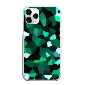 Чехол для iPhone 11 Pro Max матовый с принтом Имеральд в Тюмени, Силикон |  | Тематика изображения на принте: camouflage | casual style | geometry | green | hexagon | polygonal | stripes | texture | гексагон | геометрические | геометрия | городской | изумруд | камуфляж | кристаллы | милитари | мозаика | объемный | повседневный | полигон