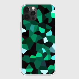 Чехол для iPhone 12 Pro Max с принтом Имеральд в Тюмени, Силикон |  | Тематика изображения на принте: camouflage | casual style | geometry | green | hexagon | polygonal | stripes | texture | гексагон | геометрические | геометрия | городской | изумруд | камуфляж | кристаллы | милитари | мозаика | объемный | повседневный | полигон
