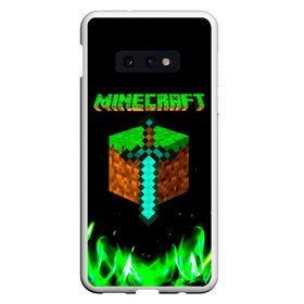 Чехол для Samsung S10E с принтом Minecraft в Тюмени, Силикон | Область печати: задняя сторона чехла, без боковых панелей | minecraft | алекс | белый | блоки | ведьма | взрывчатка | визера | волк | гаст | добывать | дракон | зеленый куб | зомби | игра | крафт | крипер | кубики | лошадка | майн | майнкрафт | манкрафт | овечка | оцелот