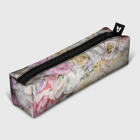 Пенал 3D с принтом Нежные Цветы в Тюмени, 100% полиэстер | плотная ткань, застежка на молнии | белый | розовый | розы | сирень | цветок