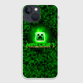 Чехол для iPhone 13 mini с принтом Minecraft в Тюмени,  |  | minecraft | алекс | белый | блоки | ведьма | взрывчатка | визера | волк | гаст | добывать | дракон | зеленый куб | зомби | игра | крафт | крипер | кубики | лошадка | майн | майнкрафт | манкрафт | овечка | оцелот