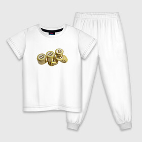 Детская пижама хлопок с принтом BITCOIN в Тюмени, 100% хлопок |  брюки и футболка прямого кроя, без карманов, на брюках мягкая резинка на поясе и по низу штанин
 | bitcoin | btc | биткоин | валюта | деньги | криптовалюта