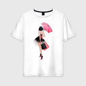 Женская футболка хлопок Oversize с принтом Самая привлекательная в Тюмени, 100% хлопок | свободный крой, круглый ворот, спущенный рукав, длина до линии бедер
 | женщина вамп | красивая | обаятельная | привлекательная