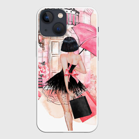 Чехол для iPhone 13 mini с принтом Хочу в Париж в Тюмени,  |  | Тематика изображения на принте: макарунс | париж | путешествия | розовое | шоппинг