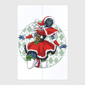 Магнитный плакат 2Х3 с принтом Новогодняя Мэг в Тюмени, Полимерный материал с магнитным слоем | 6 деталей размером 9*9 см | warframe | арт | бант | бантик | банты | варфрейм | корсет | мег | мэг | новый год | рисунок | рождественский костюм | рождественское платье | рождество | чулки