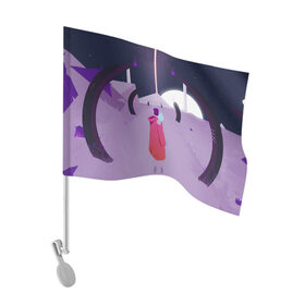 Флаг для автомобиля с принтом Владения тьмы в Тюмени, 100% полиэстер | Размер: 30*21 см | Тематика изображения на принте: darkness | spirits | иллюстрация | пейзаж | птицы | фэнтези