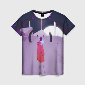 Женская футболка 3D с принтом Владения тьмы в Тюмени, 100% полиэфир ( синтетическое хлопкоподобное полотно) | прямой крой, круглый вырез горловины, длина до линии бедер | Тематика изображения на принте: darkness | spirits | иллюстрация | пейзаж | птицы | фэнтези