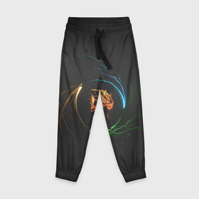 Детские брюки 3D с принтом ыфс в Тюмени, 100% полиэстер | манжеты по низу, эластичный пояс регулируется шнурком, по бокам два кармана без застежек, внутренняя часть кармана из мелкой сетки | фыс