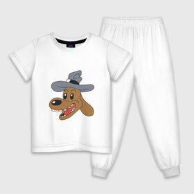 Детская пижама хлопок с принтом детектив сэм в Тюмени, 100% хлопок |  брюки и футболка прямого кроя, без карманов, на брюках мягкая резинка на поясе и по низу штанин
 | doodle | freelance police | max | sam | игра | кролик | макс | мультфильм | парные | пес | сэм