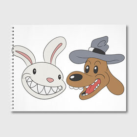 Альбом для рисования с принтом сэм и макс в Тюмени, 100% бумага
 | матовая бумага, плотность 200 мг. | doodle | freelance police | max | sam | игра | кролик | макс | мультфильм | парные | пес | сэм