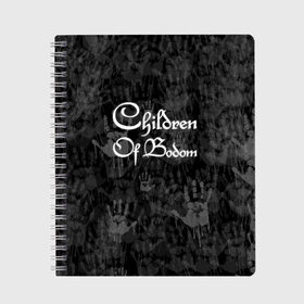 Тетрадь с принтом Children of Bodom (Z) в Тюмени, 100% бумага | 48 листов, плотность листов — 60 г/м2, плотность картонной обложки — 250 г/м2. Листы скреплены сбоку удобной пружинной спиралью. Уголки страниц и обложки скругленные. Цвет линий — светло-серый
 | Тематика изображения на принте: century media | children bodom | children of bodom | fearless records | nuclear blast | spinefarm records | алекси лайхо | дети озера | дети озера бодом | дэниел фрэйберг | хенкка сеппяля | эспоо | янне вирман | яска раатикайнен