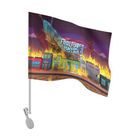 Флаг для автомобиля с принтом Южный Парк South Park в Тюмени, 100% полиэстер | Размер: 30*21 см | south park | ubisoft | woodland critter christmas | кенни | мультсериал | стэн | южный парк