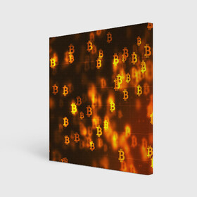 Холст квадратный с принтом BITCOIN KRYPTONATE в Тюмени, 100% ПВХ |  | Тематика изображения на принте: bitcoin | btc | биткоин | валюта | деньги | криптовалюта