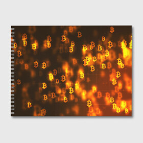 Альбом для рисования с принтом BITCOIN KRYPTONATE в Тюмени, 100% бумага
 | матовая бумага, плотность 200 мг. | bitcoin | btc | биткоин | валюта | деньги | криптовалюта