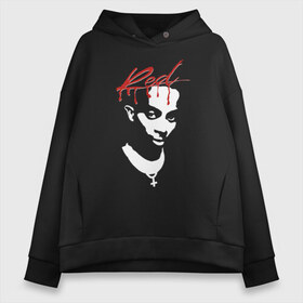 Женское худи Oversize хлопок с принтом Playboi Carti Whole Lotta Red в Тюмени, френч-терри — 70% хлопок, 30% полиэстер. Мягкий теплый начес внутри —100% хлопок | боковые карманы, эластичные манжеты и нижняя кромка, капюшон на магнитной кнопке | carti | caty | lotta | merch | playboi | playboy | red | trap | whole | wlr | альбом | карти | мерч | новый | плейбой