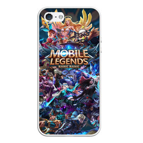 Чехол для iPhone 5/5S матовый с принтом Mobile Legends (Z) в Тюмени, Силикон | Область печати: задняя сторона чехла, без боковых панелей | 515 unite | bang bang | battle arena | moba | mobile legends | mobile legends bang bang | online battle arena