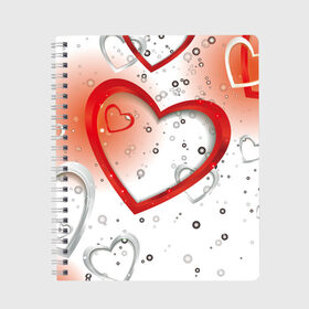 Тетрадь с принтом Клуб Романтики в Тюмени, 100% бумага | 48 листов, плотность листов — 60 г/м2, плотность картонной обложки — 250 г/м2. Листы скреплены сбоку удобной пружинной спиралью. Уголки страниц и обложки скругленные. Цвет линий — светло-серый
 | love | любовь | романтика | сердце