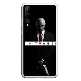 Чехол для Honor P30 с принтом Hitman 3 в Тюмени, Силикон | Область печати: задняя сторона чехла, без боковых панелей | Тематика изображения на принте: hitman | hitman 3 | hitman iii | красный | надпись | хитман | хитман 3