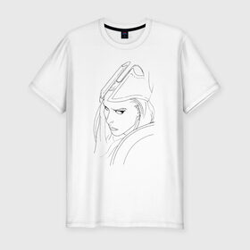 Мужская футболка хлопок Slim с принтом Warrior woman в Тюмени, 92% хлопок, 8% лайкра | приталенный силуэт, круглый вырез ворота, длина до линии бедра, короткий рукав | fantasy | warrior | античность | воительница | доспехи | фэнтези