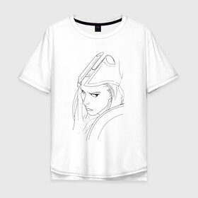 Мужская футболка хлопок Oversize с принтом Warrior woman в Тюмени, 100% хлопок | свободный крой, круглый ворот, “спинка” длиннее передней части | fantasy | warrior | античность | воительница | доспехи | фэнтези