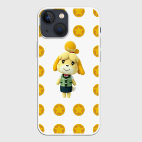 Чехол для iPhone 13 mini с принтом Animal crossing   Isabelle в Тюмени,  |  | animal crossing | isabelle | детский | желтый | игра | изабелла | изабель | компьютерный | кроссинг | монеты | персонаж | подарок | узор | энимал кросинг