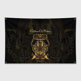 Флаг-баннер с принтом Children of Bodom (Z) в Тюмени, 100% полиэстер | размер 67 х 109 см, плотность ткани — 95 г/м2; по краям флага есть четыре люверса для крепления | 