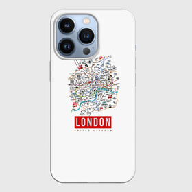 Чехол для iPhone 13 Pro с принтом Лондон в Тюмени,  |  | london | англия | биг бен | великобритания | достопримечательности | карта | лондон | путешествия | я люблю лондон