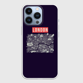 Чехол для iPhone 13 Pro с принтом LONDON в Тюмени,  |  | london | англия | биг бен | великобритания | достопримечательности | карта | литературная карта | лондон | путешествия | твист | чарли чаплин | шерлок холмс | я люблю лондон