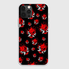 Чехол для iPhone 12 Pro Max с принтом SAMURAI 2077 PATTERN в Тюмени, Силикон |  | Тематика изображения на принте: 2019 | cd project red | cyberpunk 2077 | cyberpunk fashion | hacker | keanu reeves | maelstrom | militech | night city | quadra | samurai | samurai cyberpunk 2077 | sci fi | trauma team | v | ви | киану ривз | киберпанк 2077 | логотип | роб