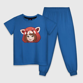 Детская пижама хлопок с принтом Девочка-панда в Тюмени, 100% хлопок |  брюки и футболка прямого кроя, без карманов, на брюках мягкая резинка на поясе и по низу штанин
 | аниме | девочка | красная панда | неко | панда | улыюка
