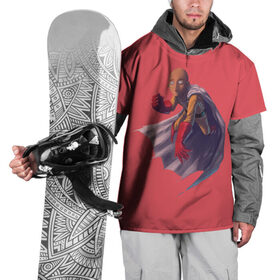 Накидка на куртку 3D с принтом Сайтама One Punch Man в Тюмени, 100% полиэстер |  | Тематика изображения на принте: anime | one punch man | аниме | анимэ | бэнг | ван панч мэн | ванпанчмен | генос | кинг | сайтама | соник | супер герой | торнадо | уан панч мен