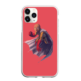 Чехол для iPhone 11 Pro матовый с принтом Сайтама One Punch Man в Тюмени, Силикон |  | anime | one punch man | аниме | анимэ | бэнг | ван панч мэн | ванпанчмен | генос | кинг | сайтама | соник | супер герой | торнадо | уан панч мен