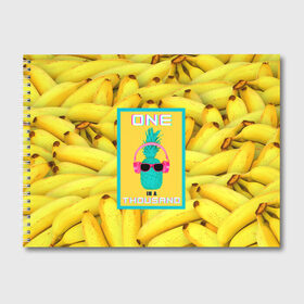 Альбом для рисования с принтом Ананас и бананы в Тюмени, 100% бумага
 | матовая бумага, плотность 200 мг. | 3d | ананас | бананы | бирюзовый | единственный | желтый | надпись | наушники | один | один на тысячу | одна на тысячу | очки | полная запечатка | розовый | самовыражение