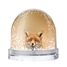 Снежный шар с принтом Милая лисичка в Тюмени, Пластик | Изображение внутри шара печатается на глянцевой фотобумаге с двух сторон | fox | foxy | животное | звери | лиса | лисенок | лисичка | милая | рыжая | фокс