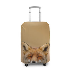Чехол для чемодана 3D с принтом Милая лисичка в Тюмени, 86% полиэфир, 14% спандекс | двустороннее нанесение принта, прорези для ручек и колес | fox | foxy | животное | звери | лиса | лисенок | лисичка | милая | рыжая | фокс