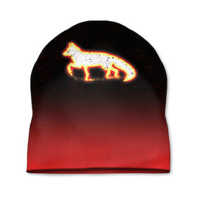 Шапка 3D с принтом Светящаяся лиса в Тюмени, 100% полиэстер | универсальный размер, печать по всей поверхности изделия | fox | арт | животные | лиса