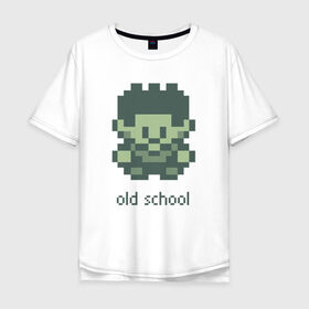 Мужская футболка хлопок Oversize с принтом Old school в Тюмени, 100% хлопок | свободный крой, круглый ворот, “спинка” длиннее передней части | gameboy | игра | персонаж | пиксель | рпг