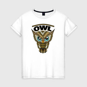 Женская футболка хлопок с принтом Owl в Тюмени, 100% хлопок | прямой крой, круглый вырез горловины, длина до линии бедер, слегка спущенное плечо | 1 годик | love | дети | детские | любовь | малыш | малыши | ребенок