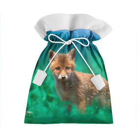 Подарочный 3D мешок с принтом маленький лисенок в Тюмени, 100% полиэстер | Размер: 29*39 см | fox | foxy | животное | звери | лиса | лисенок | лисичка | милая | рыжая | фокс