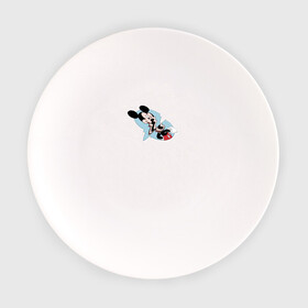 Тарелка с принтом Микки в Тюмени, фарфор | диаметр - 210 мм
диаметр для нанесения принта - 120 мм | glitch | mickey | mouse | глитч | маус | микки