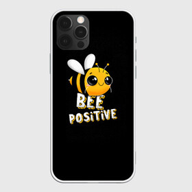 Чехол для iPhone 12 Pro с принтом ПЧЁЛКА в Тюмени, силикон | область печати: задняя сторона чехла, без боковых панелей | bee | cute | inscription | positive | striped | wasp | бее | милота | надпись | насекомое | оса | позитив | полосатая | пчела | пчелка