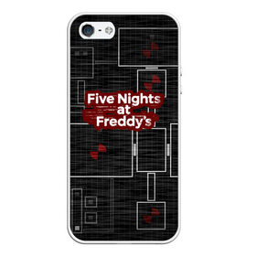 Чехол для iPhone 5/5S матовый с принтом Five Nights At Freddy в Тюмени, Силикон | Область печати: задняя сторона чехла, без боковых панелей | 5 ночей с фредди | five nights at freddys | fnaf | игра | игрок | книга | логотип | пиццерия | подарок | страшилка | схема | фнаф | фредди