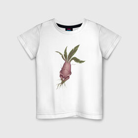 Детская футболка хлопок с принтом Мандрагора в Тюмени, 100% хлопок | круглый вырез горловины, полуприлегающий силуэт, длина до линии бедер | корни | листочки | растение | фэнтези