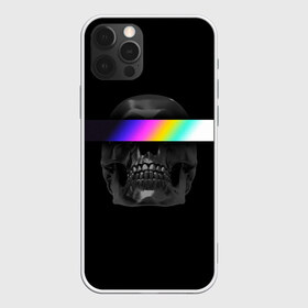 Чехол для iPhone 12 Pro Max с принтом Череп в Тюмени, Силикон |  | dark | голова | градиент | металл | металлический череп | минимализм | панк | рок | тьма | череп | черепа