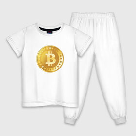 Детская пижама хлопок с принтом bitcoin в Тюмени, 100% хлопок |  брюки и футболка прямого кроя, без карманов, на брюках мягкая резинка на поясе и по низу штанин
 | bitcoin | btc | биткоин | валюта | деньги | криптовалюта