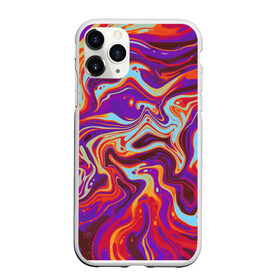 Чехол для iPhone 11 Pro Max матовый с принтом colorful waves в Тюмени, Силикон |  | abstract | colors | paint | pattern | violet | waves | абстракция | волны | краска | цветной