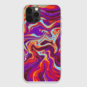 Чехол для iPhone 12 Pro Max с принтом colorful waves в Тюмени, Силикон |  | abstract | colors | paint | pattern | violet | waves | абстракция | волны | краска | цветной