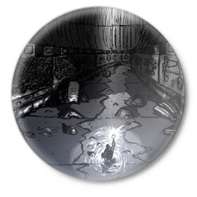Значок с принтом Lovecraft / Лавкрафт в Тюмени,  металл | круглая форма, металлическая застежка в виде булавки | lovecraft | говард филлипс лавкрафт | ктулху | лавкрафт | филлипс лавкрафт