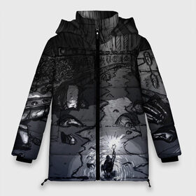 Женская зимняя куртка 3D с принтом Lovecraft Лавкрафт в Тюмени, верх — 100% полиэстер; подкладка — 100% полиэстер; утеплитель — 100% полиэстер | длина ниже бедра, силуэт Оверсайз. Есть воротник-стойка, отстегивающийся капюшон и ветрозащитная планка. 

Боковые карманы с листочкой на кнопках и внутренний карман на молнии | lovecraft | говард филлипс лавкрафт | ктулху | лавкрафт | филлипс лавкрафт